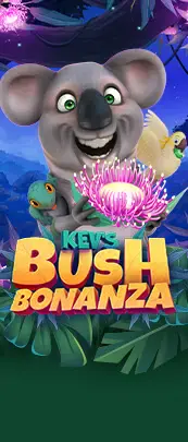 Kev's Bush Bonanza game artwork — Fair Go title, not Fruity Casino branding